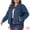 Blue, variant on DARING DIVA Women's Plus Button Closed Long Sleeves Stitching Jean Jackets 1X Blue
