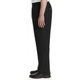 thumbnail image 3 of Harbor Bay by DXL Men's Big and Tall  Men's Big and Tall Waist-Relaxer Pleated Twill Pants, Black, 42 Regular/30 Inseam 42 x 30, 3 of 6