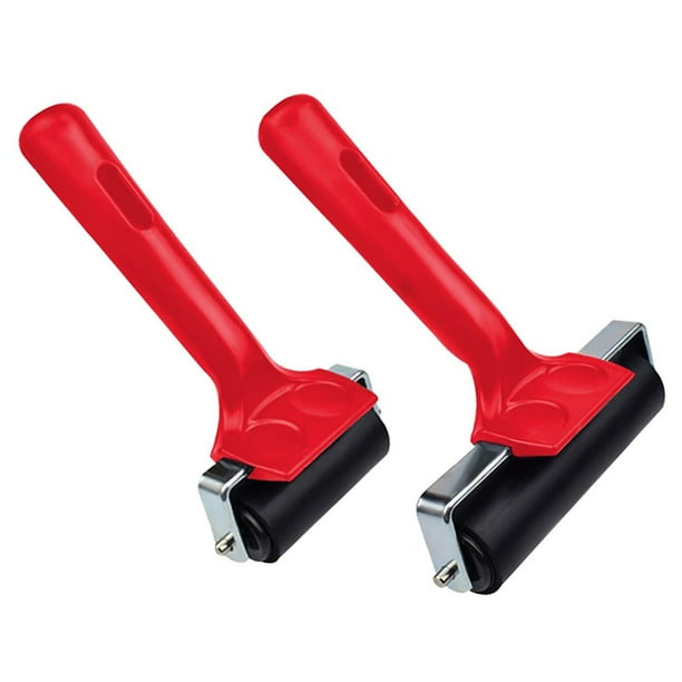 SNOWINSPRING 2 Pcs Rubber Roller Rubber Brayer Glue Roller Tools for