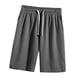 thumbnail image 2 of Pantalones cortos para hombre, transpirables, para fitness, largos, holgados, informales, para entrenamiento, culturismo, de secado rápido Gris oscuro, 2 of 9