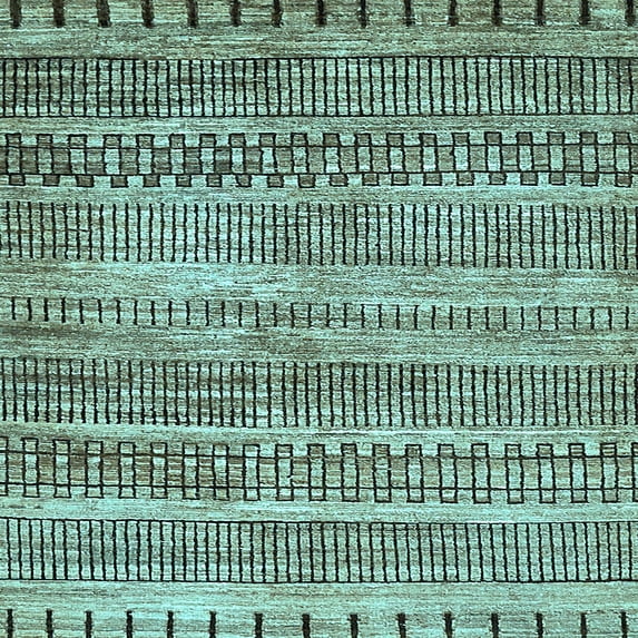 Ahgly Company Indoor Square Abstract Light Blue Modern Area Rugs, 6' Square