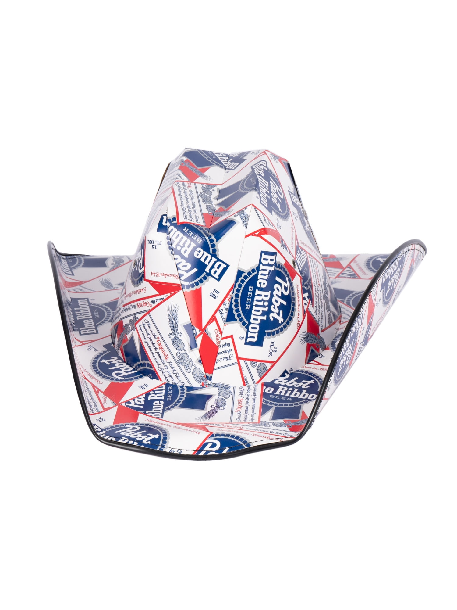Bud Light Beer Stars Cardboard Cowboy Hat in Blue Adult Unisex Party Accessory Walmart