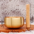 thumbnail image 2 of Brass Taiwan singing bowl, Buddhist sound bowl, brass chime, brass ritual implement, bronze bowl, meditation musical instrument, desktop metal ornament., 2 of 2