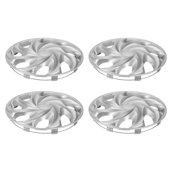 Unique Bargains 4 Pcs Car Wheel Rim Hub Cover Wheel Hub Caps R14/14" Wheel Skins Decorative Universal for Car Pickup Truck SUV Plastic Silver Tone