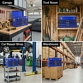 thumbnail image 6 of FFZ 20 inch Steel Portable Tool Box Drawers Storage Organizer Metal Lock Closure Powder-Coated Cabinet Blue, 6 of 12