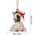 thumbnail image 4 of Uutvmp Christmas Animal Decoration, Christmas Ornaments, Christmas Tree Hanging Ornaments, Goat Duck Cat Panda Cow Acrylic Reusable Xmas Tree Ornament Pendant for Holiday Party Home Decor Gift, 4 of 4