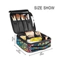 thumbnail image 3 of FORMRS Travel Makeup Bag Large Capacity Train Case Cosmetic Organizer with Adjustable Dividers, Colorful Dragon Scales Pattern, 3 of 8