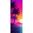 thumbnail image 2 of Idea4wall 2pcs Tropical Sunset Radiant with Palm Silhouette Landscape Wall Murals, Not Peel and Stick, Non-Woven Wallpaper Large Wall Decoration for Rooms, 48"x96", 2 of 5