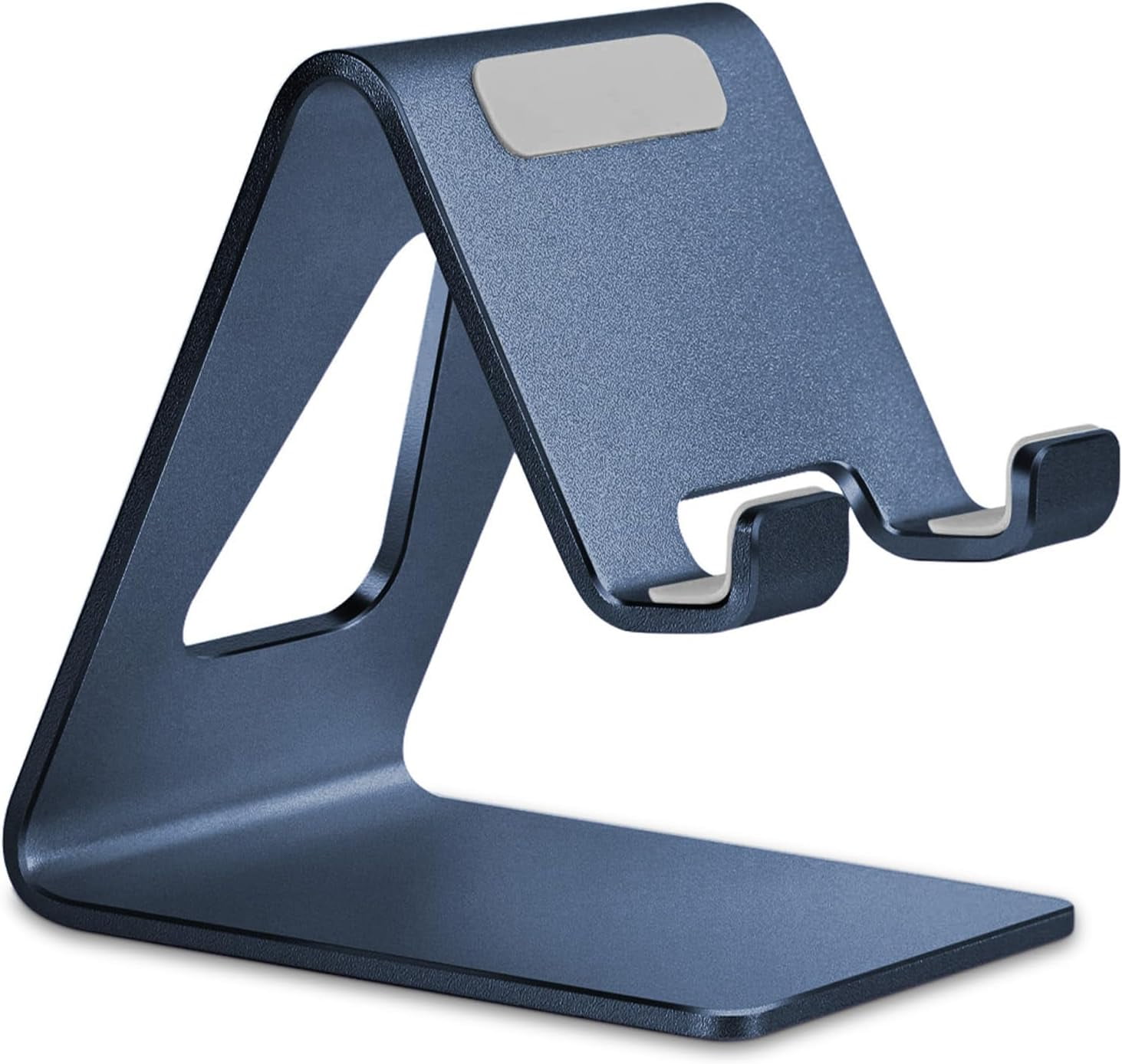 RGHJAR-Desk Cell Phone Stand Phone Holder - Aluminum Phone Cradle Dock for iPhone 13 12 pro 11 X Xs max 8 7 6 6s Plus SE 5 5s SE Samsung, All Smart Phones (Navy Blue)