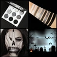 thumbnail image 2 of Black Eyeshadow Palette Natural,DE’LANCI PANDA 9 Colors True Dark Grey Smokey Eyeshadow Palette Goth SFX Makeup Pallet Small,Soft Matte Shimmer High Pigmented Basic Smoky Black White  Shade, 2 of 11