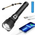 thumbnail image 1 of CNKOO LED Flashlight Rechargeable  9000 Lumen Super Bright Flashlight with USB Cable  Zoomable  Waterproof  5 Modes  PHandheld Flashs for Outdoor Camping Emergency, 1 of 9