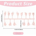thumbnail image 2 of 4 Sets Mini Hands Plastic Hand Parts Replacement Realistic Gesture Connector Movable Finger Puppets Miniature Long Dolls for Making DIY Craft Accessories DIY, 2 of 4