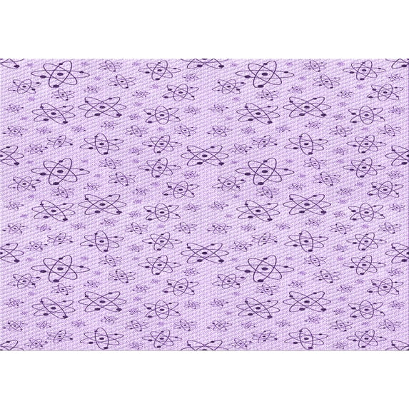 Ahgly Company Indoor Rectangle Patterned Heliotrope Purple Area Rugs, 3' x 5'