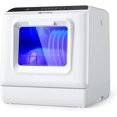 thumbnail image 1 of Ecozy Lave-Vaisselle Portable de Comptoir, Mini Lave-Vaisselle avec Réservoir d'Eau Intégré de 5L, 5 Programmes de Lavage, Fonction Extra Sèche pour Appartements, Camping et RV, Blanc, 1 of 5