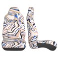 thumbnail image 2 of LAKIMCT Liquid Marble Print Car Seat Covers Vehicle Front Seat Covers Universal Fit Seat Protector, 2 of 9