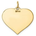 thumbnail image 3 of 14K Yellow Gold Charm Pendant 25 mm 24 Plain .035 Gauge Engravable Heart Disc, 3 of 3