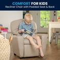 thumbnail image 6 of Flash Furniture Chandler Contemporary Beige Vinyl Kids Recliner with Cup Holder, 6 of 14