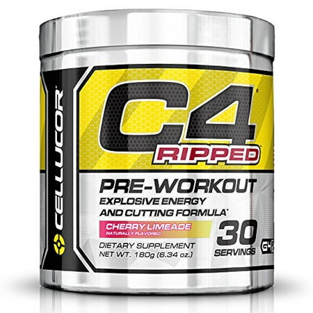 Cellucor C4 Ripped Explosive Energy & Cutting Formula Pre-Workout Powder, Cherry Limeade, 30