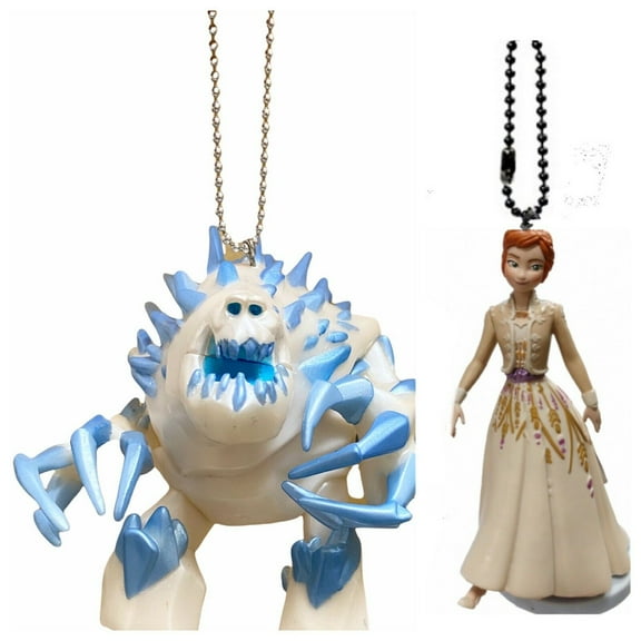 Frozen Marshmallow & Anna Ivory Pvc Keychain Dangler Key Chain Ornament Figure