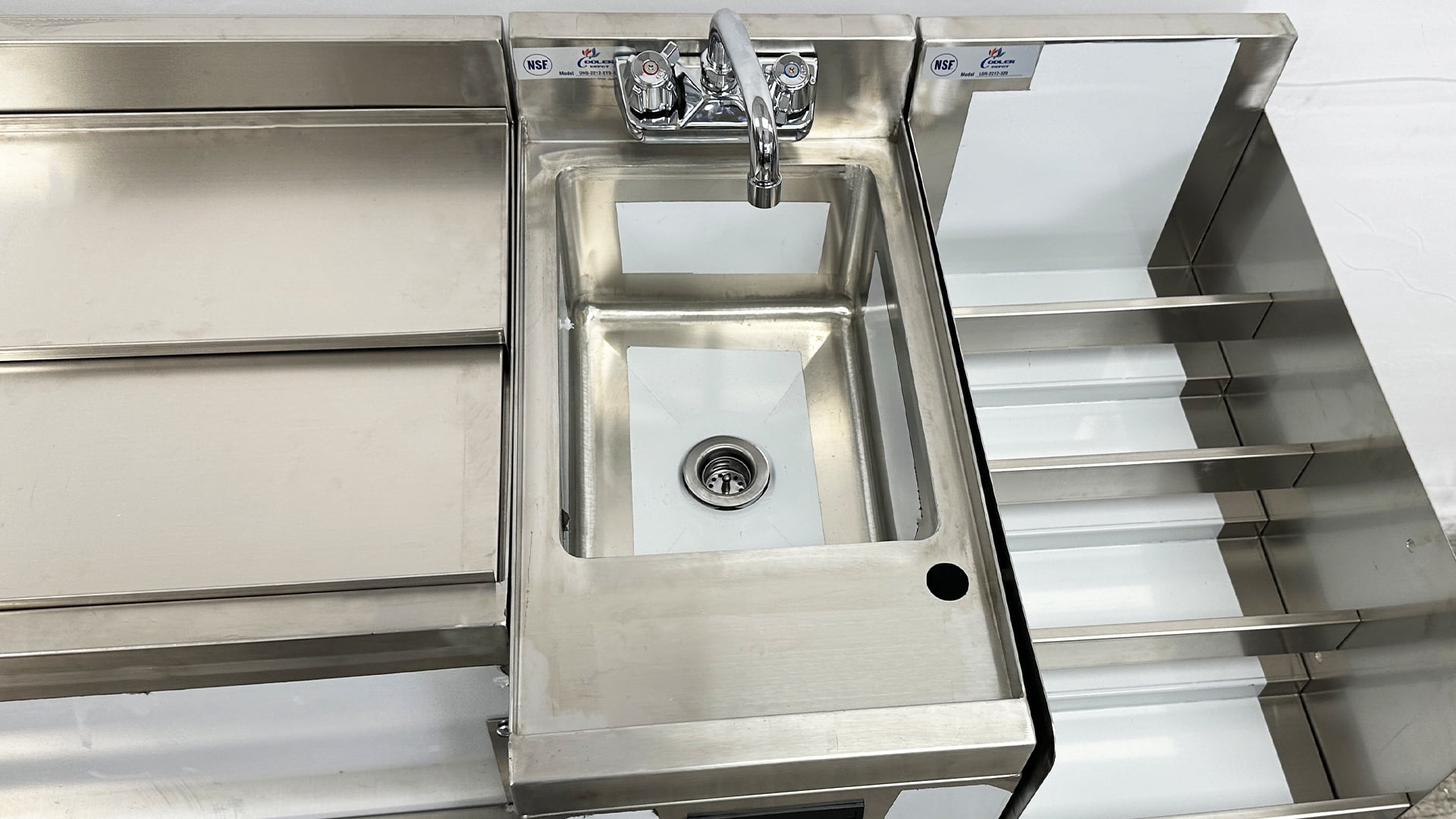NSF 54''x22''x33'' Commercial Underbar Counter Cocktail Drink Station, Combination Cocktail Station, Bar Equipment