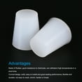thumbnail image 4 of Uxcell 19mm to 26mm Solid Silicone Rubber Tapered Plug White for Powder Coating, Painting,2 Pack, 4 of 5