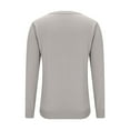 thumbnail image 5 of Women's Cardigan Sweater Long Sleeve Crewneck Button Down Solid Cable Knit Coat Gray L, 5 of 6