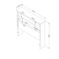 thumbnail image 3 of South Shore Cavalleri, Scandinavian Headboard, Twin Brown, 3 of 10