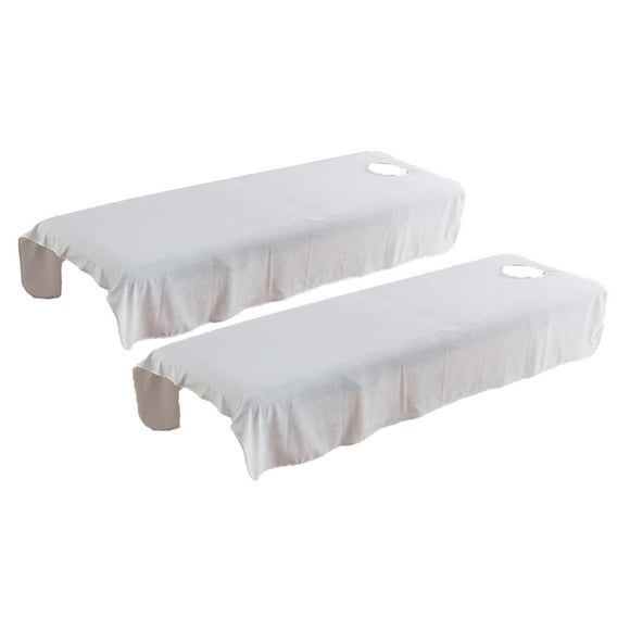 2 Pack Beauty Sheets, Bed Linen, Massage Table, Bed Tablecloth With Hole, SPA Massage Table Cover