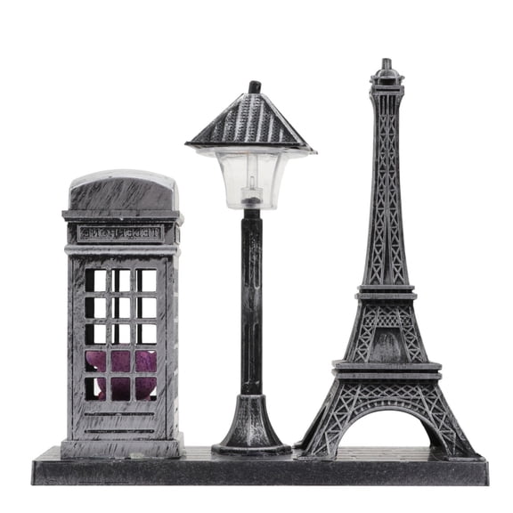 HCTSHG Vintage Tower Street Lamp Night Light, Decor Figurine for Desktop, Home, Office, Party, and Outdoor Pathway Decorations and Lighting