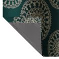 thumbnail image 5 of Mainstays Room Darkening Grommet Curtain Panel Pair, Set of 2, Medallion Dark Teal, 30"W x 84"L, 5 of 6