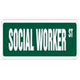 thumbnail image 1 of SignMission SS-836-SOCIALWORKER 36 in. Social Worker Street Sign - New Work Bsw Psychologist Therapy, 1 of 1