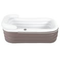 thumbnail image 3 of Miumaeov Foldable Inflatable Bathtub, Portable Standing Bathtub, Multifunctional Bathtub with Electric Air Bump for Shower Stall, RVs,Hhotels, Backyards, Decks, 50.84*32.28*22.44 inches (Pink), 3 of 15
