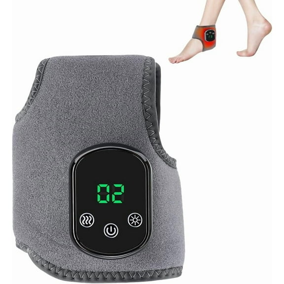 BrixVibe Foot Renew Triple Method Massager Ankle Neuropathy Pain Relief for Feet Electric Wrap Heated Spa Neumann Wave