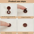 thumbnail image 6 of 1 Box 150Pcs Plastic Hinged Screw Covers Caps 0.22"/5.5mm Screw Snap Caps Folding Shutter Decorative Washer Cover Flip Tops for Covering Screw Heads Screw Protection Furniture Coconut Brown, 6 of 6