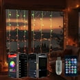 thumbnail image 2 of eXemptCares Dreamcolor Curtain String Lights 96 LEDs 3 x 5 FT Hello Fairy App and Remote Control, 2 of 5