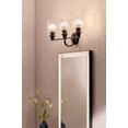 thumbnail image 5 of 55226BKFLU Kichler Lighting Gioe - 3 Light Bath Vanity-10.5 Inch Tall and 24.25 Inch Wide-Black Finish-Clear Fluted Glass Color, 5 of 9