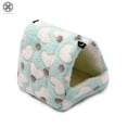 thumbnail image 2 of Luxtrada Hamster Love Pattern Hammock Chinchillas Warmth Supplies Small Pets Nest Rat Nest Mat for Squirrel Hedgehog Guinea Totoro Pig Bed House Cage Nest Hamster Accessories (Blue, L), 2 of 7