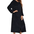 thumbnail image 5 of TYGHBN Flannel Long Sleeve Robe with Hood and Zipper Couples' Sleepwear for Autumn and Winter Shower Towel Robe for Women Women Satin Robes Long Dressing Gown Men for Work Big Comfy Robe Ladies Robe, 5 of 7
