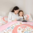 thumbnail image 5 of Catabedysis Flowers Monogrammed Print 7-Piece King Bedding,Initial Letter Q King Bed in a Bag,Pink Reversible For Girls, 5 of 7