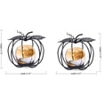 thumbnail image 2 of Portavelas votivo de cristal de calabaza BRILLAR juego de 2 negro mate, 2 of 5