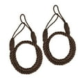 thumbnail image 5 of Paquete De 2 Amarres De Cuerda De Cortina De Ventana Cordón Tejido Decorativo Conveniente Respaldo De Lazo De Cortina marrón BLESIY Sujeciones de la cortina, 5 of 5