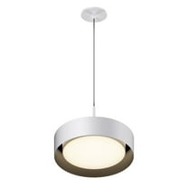 ET2 Lighting E51011-WTBK Echo - 20W 1 LED Pendant-10 Inches Tall and 13 Inches Wide White/Black