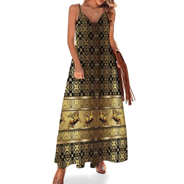 nian David de Sassoun Vestido sin mangas Falda de mujer Vestidos de mujer