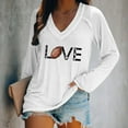 thumbnail image 1 of MKLEKYY Hauts Grande Taille pour Femmes Chandails en Molleton Légers Décontractés à Col Rond Manches Longues Imprimé Graphique de Football T-Shirt, 1 of 3