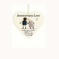 thumbnail image 2 of hulanddfd Anniversary Gifts for Couple, White Heart Shaped Sea Glass Decoration Keepsake Sign Heart Plaques Anniversary Acrylic Heart for Women Men, 2 of 6