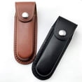 thumbnail image 5 of Funda para cuchillo plegable negra JM Estuche de transporte para caza Funda de cuero para cuchillo del ejército suizo 13,8 cm 4,6 cm, 5 of 5