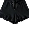 thumbnail image 4 of Pajama Shorts for Women Lightweight Elastic Waist Drawstring Soft Ruffle Shorts Casual Comfy Sleep Bottoms, 4 of 5