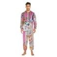 thumbnail image 2 of Sheep Face Adult Onesie Pajamas Slim Fit Christmas One Piece Suit Pjs for Women and Men Hooded Zipper, 2 of 7
