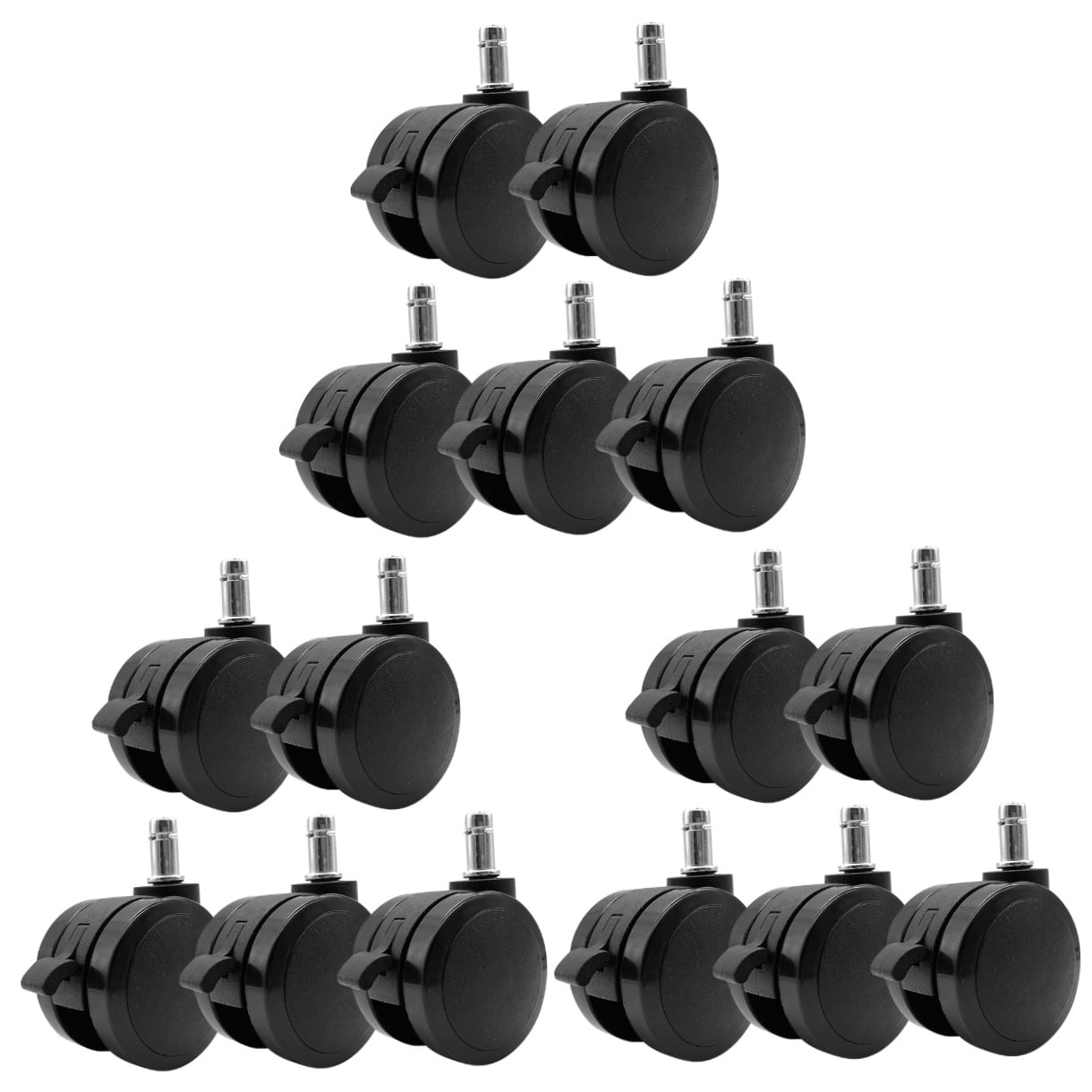 Hemoton 15-Pack Office Chair Replacement Wheels Rollers Smooth Rolling Casters for Desk Chairs and Easy to Install