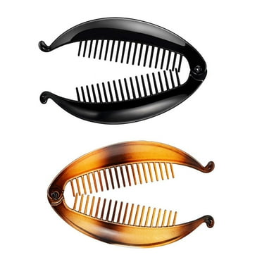 Cccanaooolceie 2/4Pcs Bananas Clips Fish Shaped Clips Claws Hair Combs Retro Hair Accessories